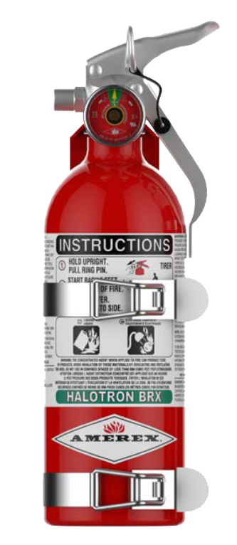 337TS Halotron BrX Extinguisher, 1.9lbs w/Bracket