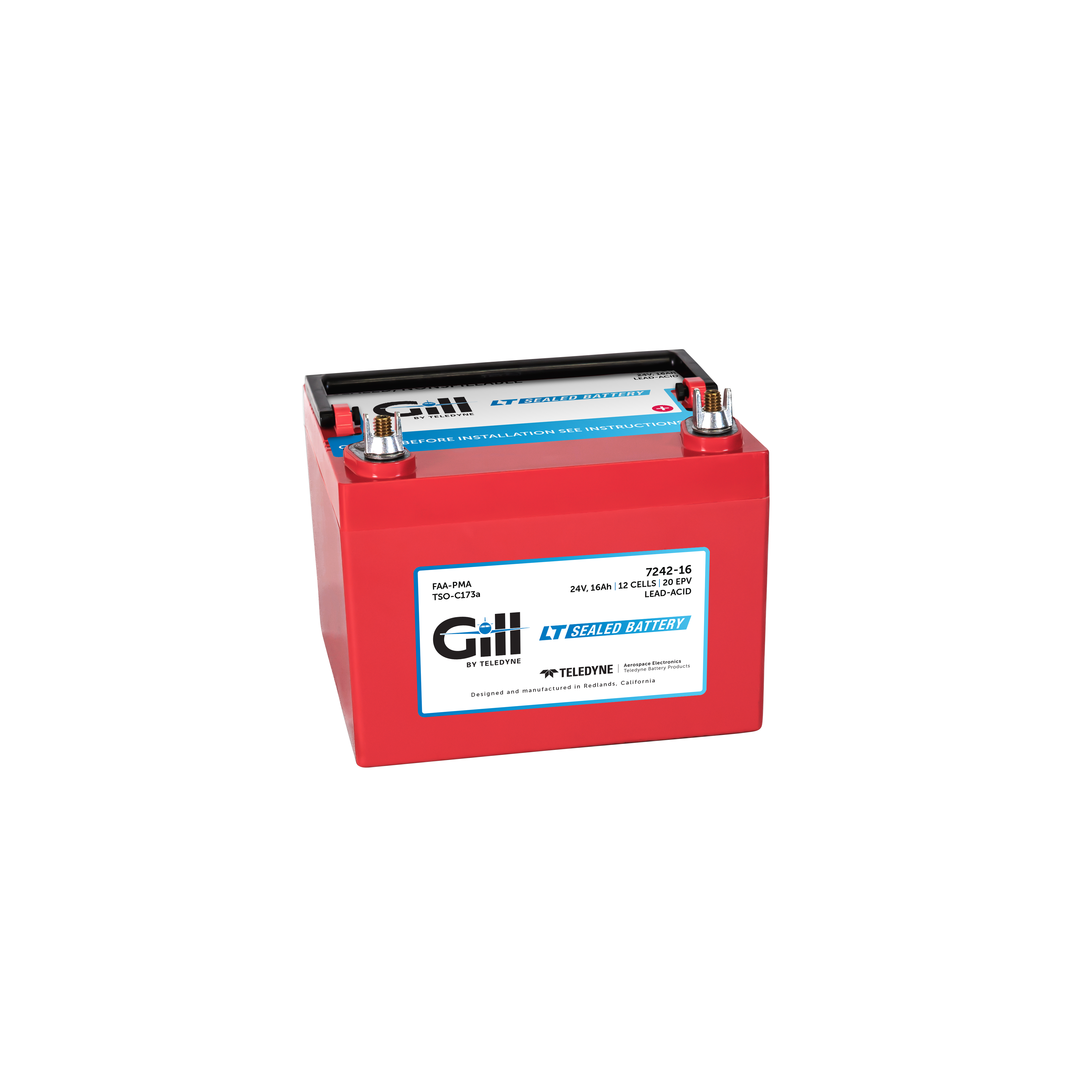 7242-16 Sealed VRLA Aircraft Battery