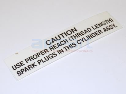 74494 Plate-Spark Plug Reach Caution