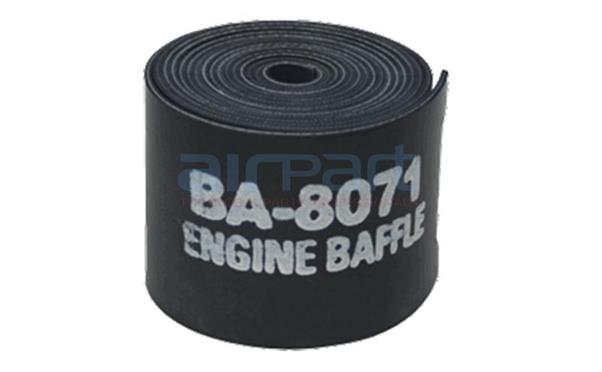 BA-8071-1-2 3/32 Sil Eng Baffle Black (Roll)