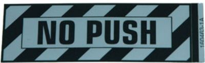 JM-006 No Push Decal 1.25 inch x 3.50 inch